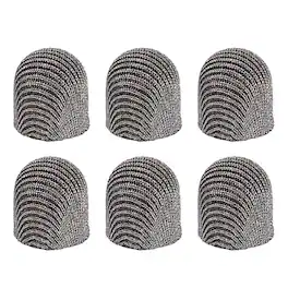 Unique Bargains - 6pcs 6.5mm Mesh Fiber Replacement Tips for Capacitive Stylus Pen for Tablets Phones - Gray