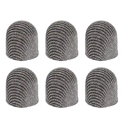 Front. Unique Bargains - 6pcs 6.5mm Mesh Fiber Replacement Tips for Capacitive Stylus Pen for Tablets Phones - Gray.