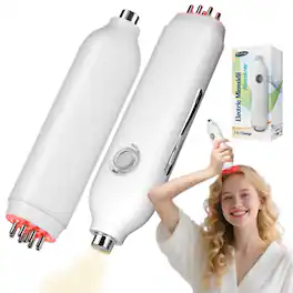 Morfone - 3-in-1 Hair Care Oil Sprayer with Red Light Therapy and Nano-Mist Spray Head, Massager for Hair Growth Promotion - White