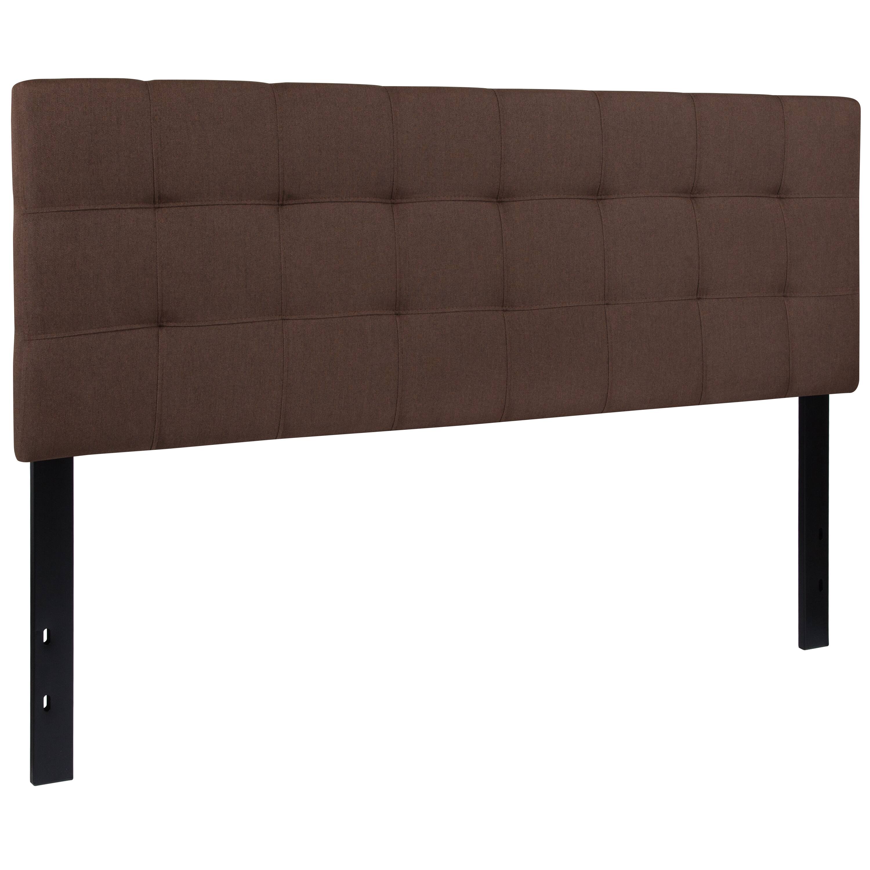 Alt View 1. Emma + Oliver - Quilted Tufted Upholstered Headboard - Dark Brown.