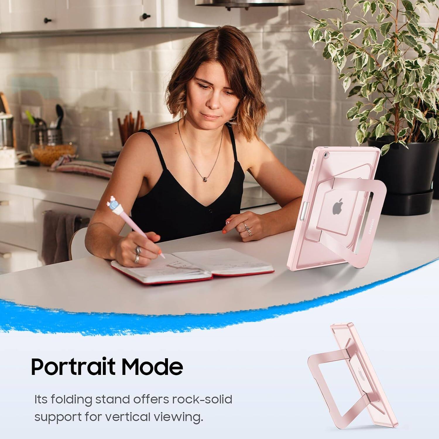 Portrait Mode  
Its folding stand offers rock-solid support for vertical viewing.
