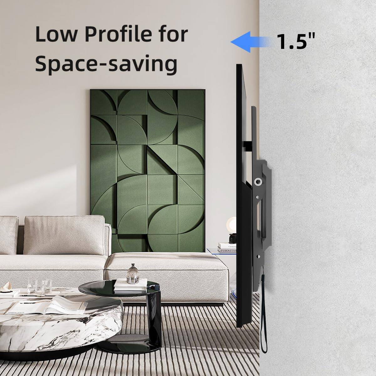 Low Profile for Space-saving  
1.5"