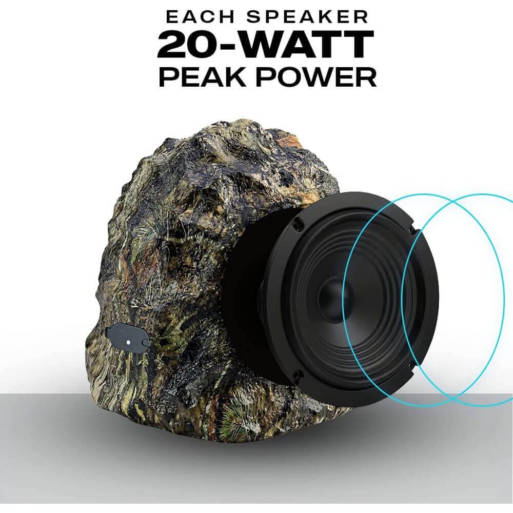 EACH SPEAKER  
20-WATT PEAK POWER