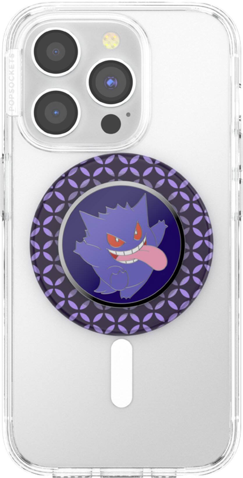 Alt View 1. PopSockets - MagSafe PopGrip Universal Magnetic Grip & Stand with Adapter Ring for Cell Phones - Pokemon Enamel Gengar.