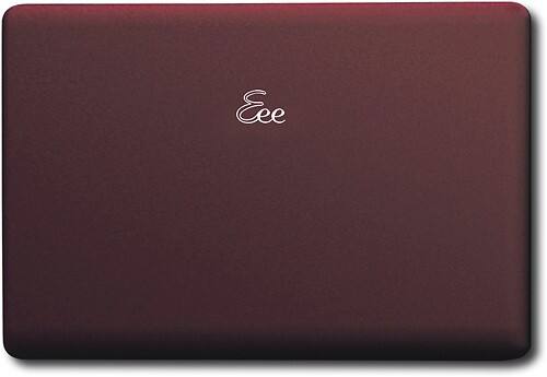 Front Standard. Asus - Eee PC Netbook with Intel® Atom™ Processor - Deep Red.