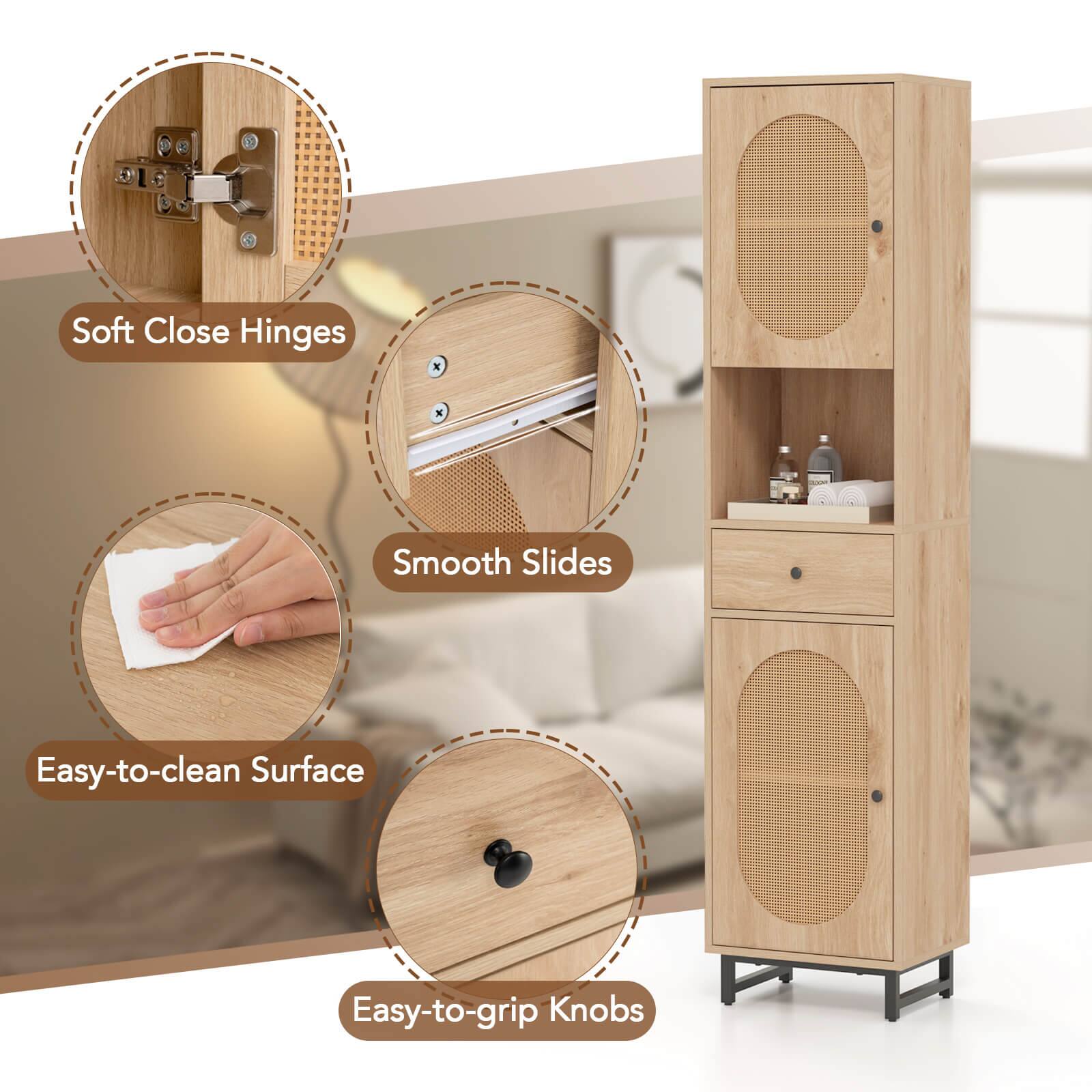 D Soft Close Hinges
K Smooth Slides
Easy-to-clean Surface
Easy-to-grip Knobs