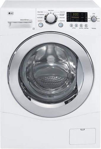  LG - 2.3 Cu. Ft. 9-Cycle Ultra Capacity Compact Washer - White