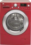 Front Standard. LG - 2.7 Cu. Ft. 9-Cycle Ultra Capacity Compact Washer - Wild Cherry Red.