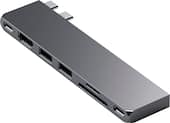 Satechi - PRO Hub Slim USB-C Hub 7-in-1 w/ USB 4 Port, 4K HDMI, USB3.2 Gen 2, SD/TF Card Reader, and 100W USB C PD for Mac - Space Gray