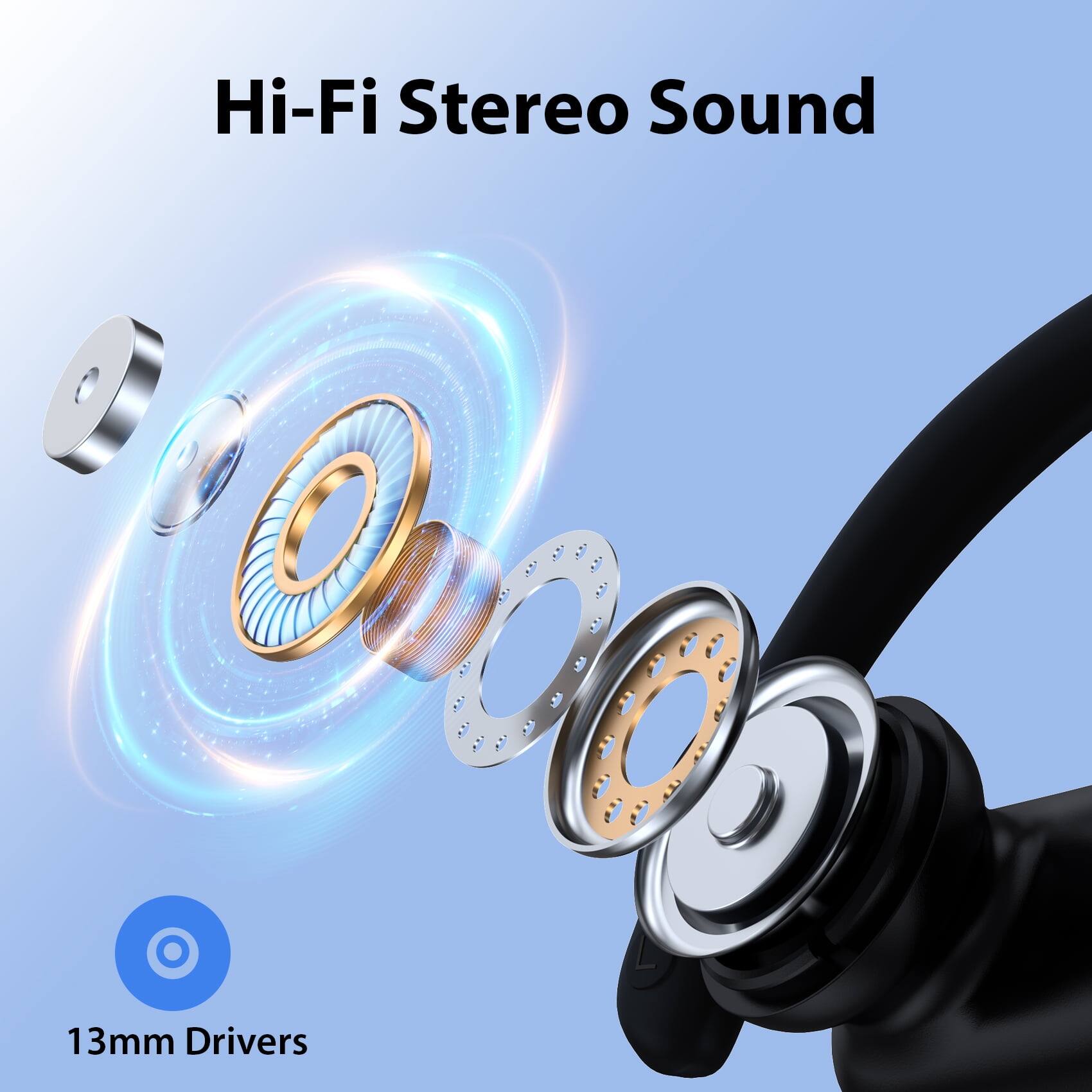 Hi-Fi Stereo Sound

13mm Drivers