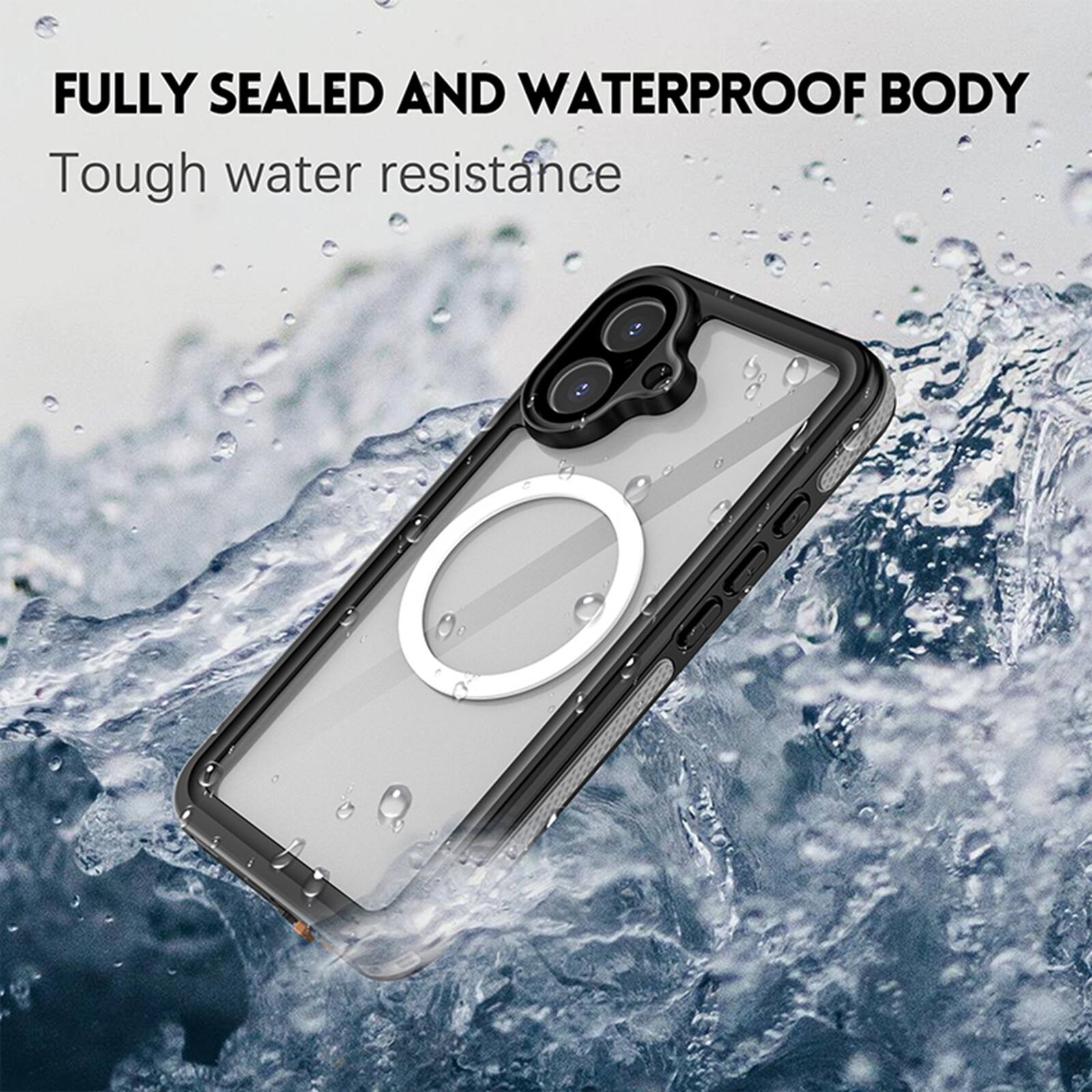 FULLY SEALED AND WATERPROOF BODY  
Tough water resistance