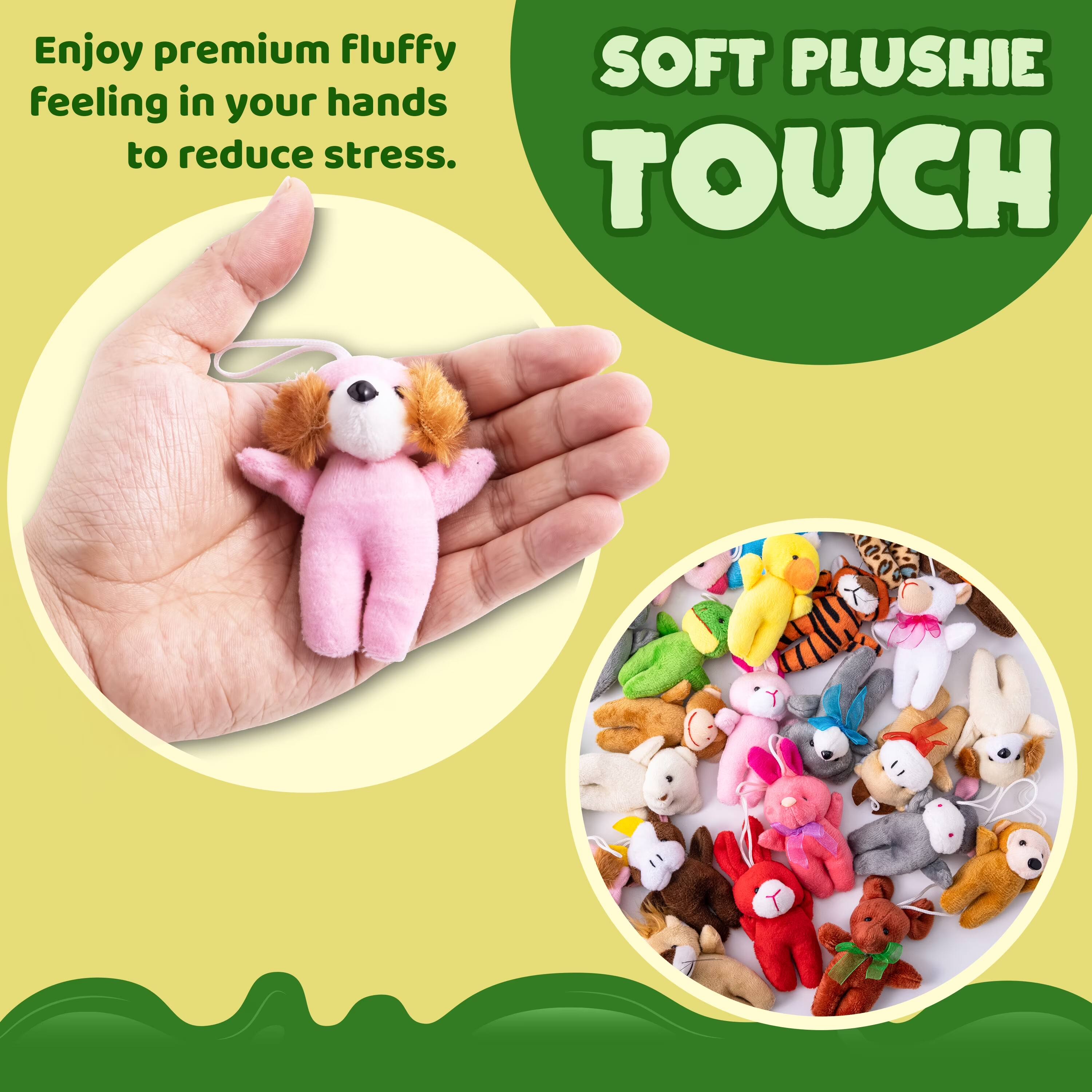 Enjoy premium fluffy SOFT PLUSHIE feeling in your hands to reduce stress. TOUCH