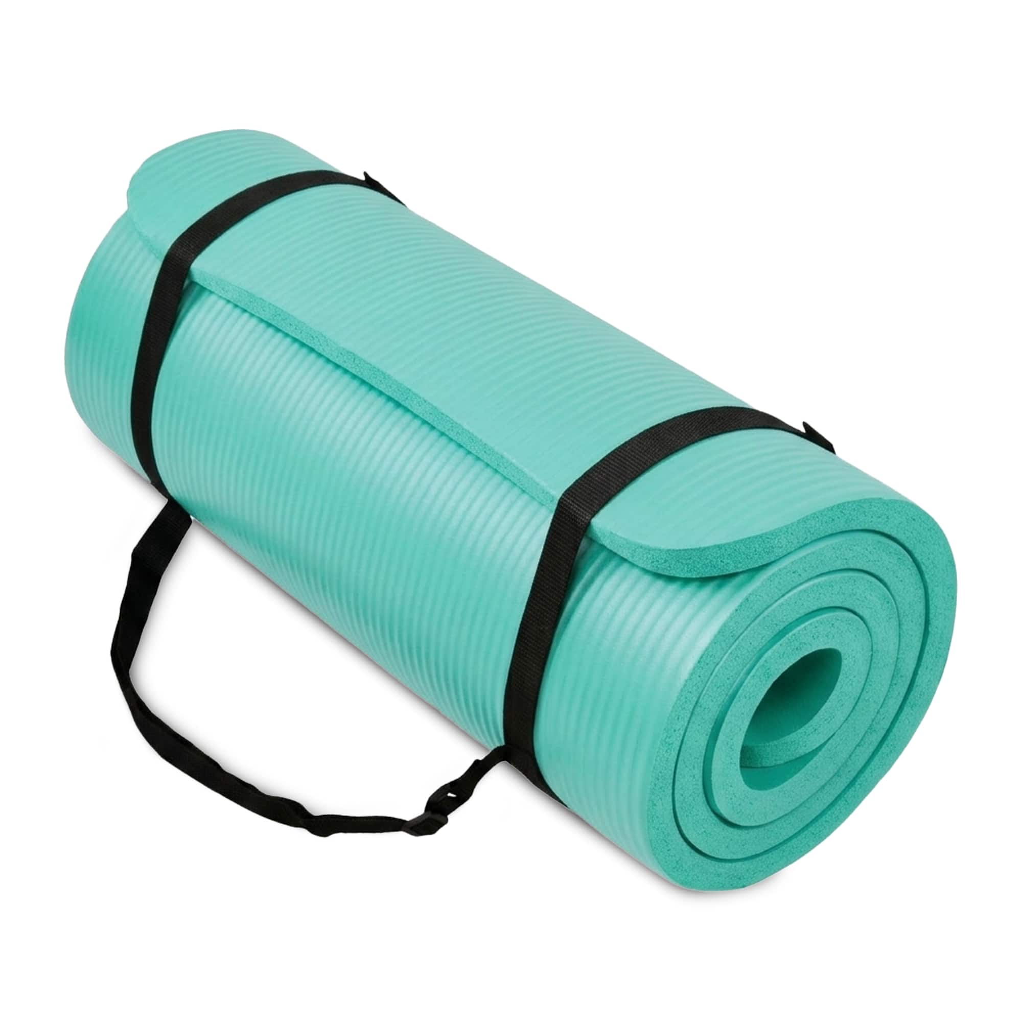 BalanceFrom Fitness - BalanceFrom Yoga Mat, 1-Inch Extra Thick Exercise Pilates Workout Mat - Aqua Blue price history on PriceWatchPro