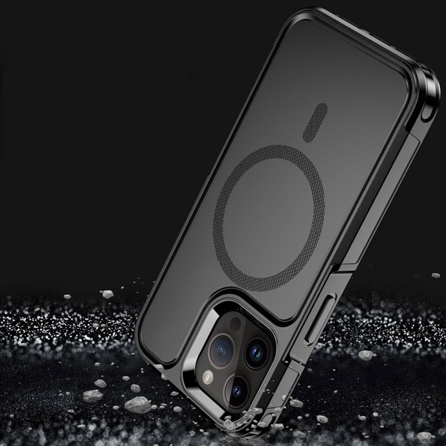 Alt View 11. SaharaCase - Raider Series Armor Case with MagSafe for Apple iPhone 14 Pro - Black.