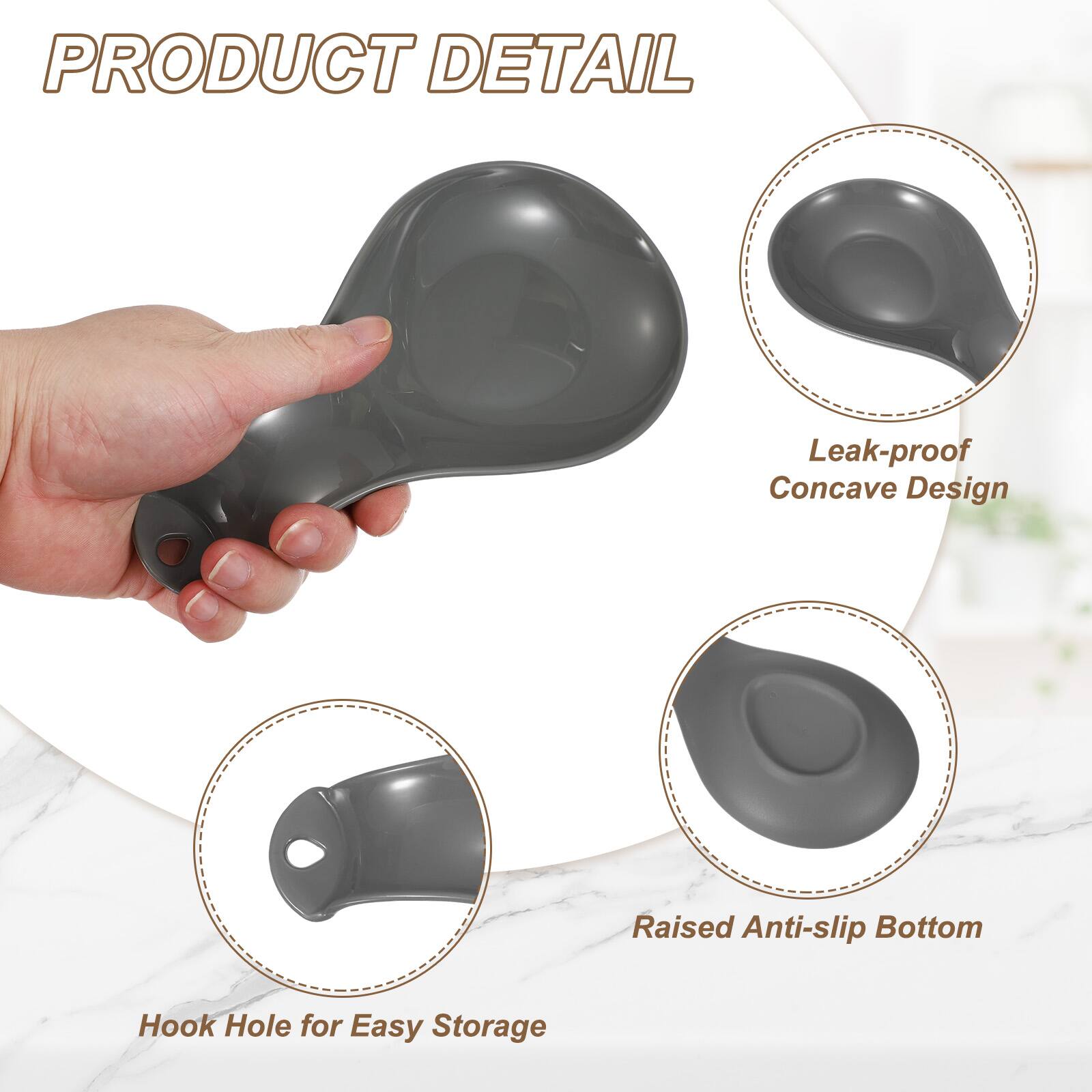 PRODUCT DETAIL

- Leak-proof Concave Design
- Raised Anti-slip Bottom
- Hook Hole for Easy Storage