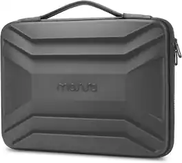 mosiso - Waterproof Laptop Sleeve 13-14 inch EVA Hard Shell Laptop Carrying Case with Handle for MacBook Air Pro 13 14 HP Dell - Gray