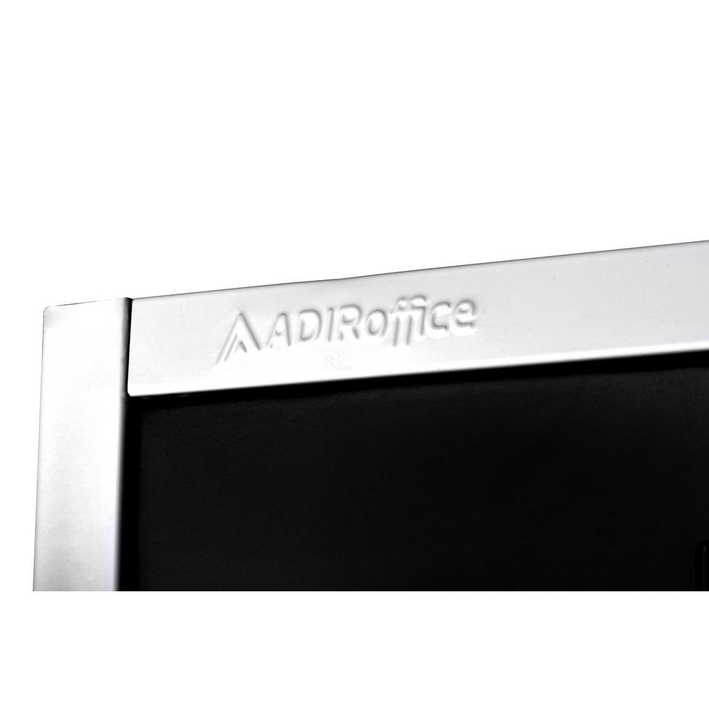 Alt View 2. AdirOffice - Storage Locker 629-Series 72" H 6-Tier Steel Key Lock 6-Shelf Locker with Key Lock - Black.