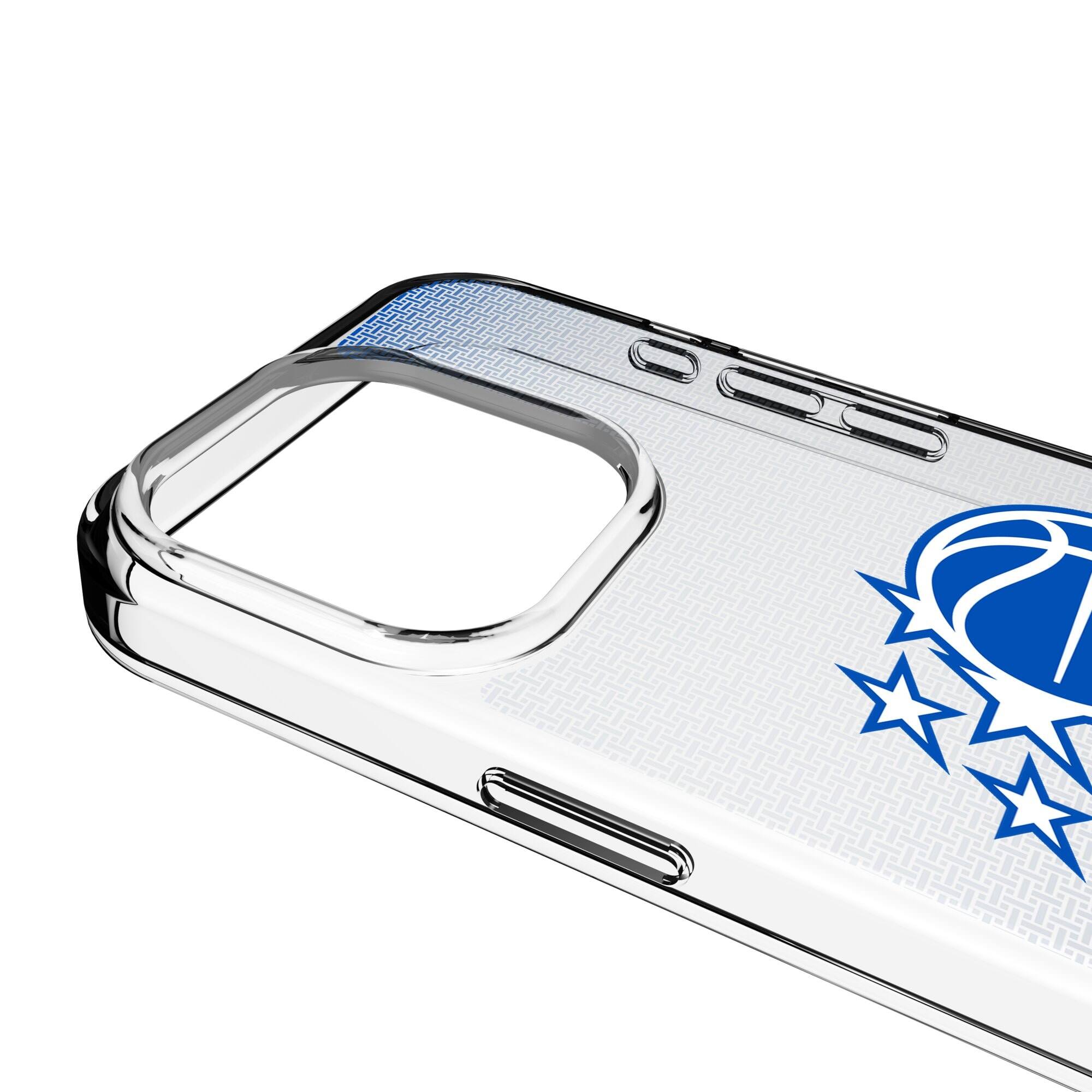 Alt View 2. Keyscaper - Orlando Magic Linen Logo iPhone Clear Case - 15 Pro Max - Multicolor.