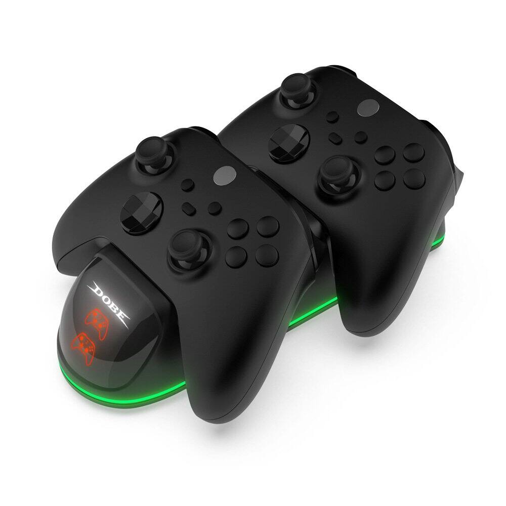 Back. Dobe - TYX-1623X Dual Charging Dock with Screen Compatible with Xbox one, Xbox Elite, Xbox one S/X, Xbox Series S/X Controllers - black.