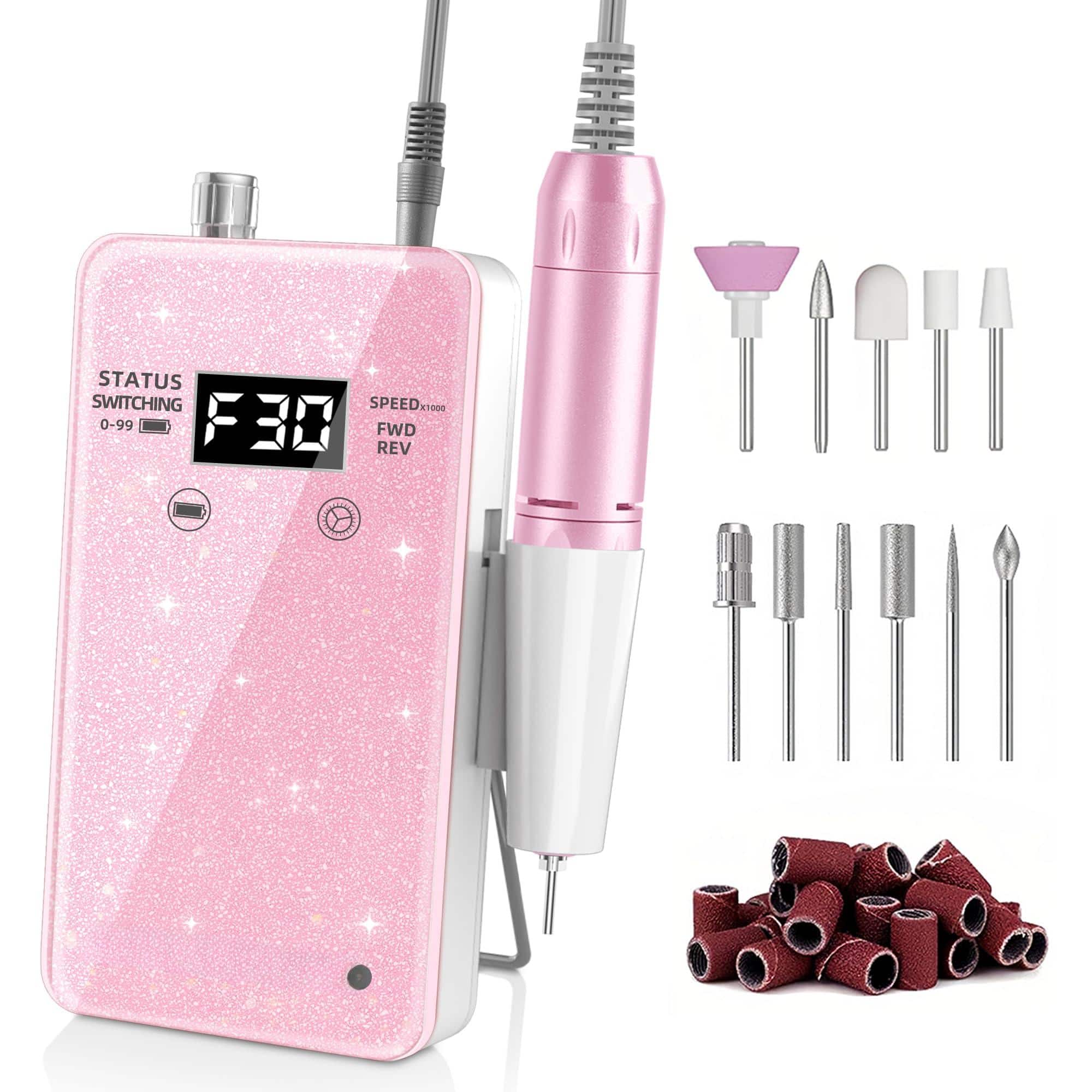 Stylel Star - Nail Kit Beginner Drill UV Light Tips Gel Polish Portable Cordless Glitter Design PortableDrill: Thisdrill made