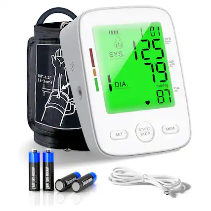 0.8"-1.2" (2-3cm) SYS mmHg P SYS. 125 DIA mmHg kPa DIA. 79 mmHg PUL /min 87 SET START STOP MEM MOCKUP : BATTERY : : PENCIL NE BATTERY MOCKUP BATTERY : PENCL C BATTERY MYS FoEm
