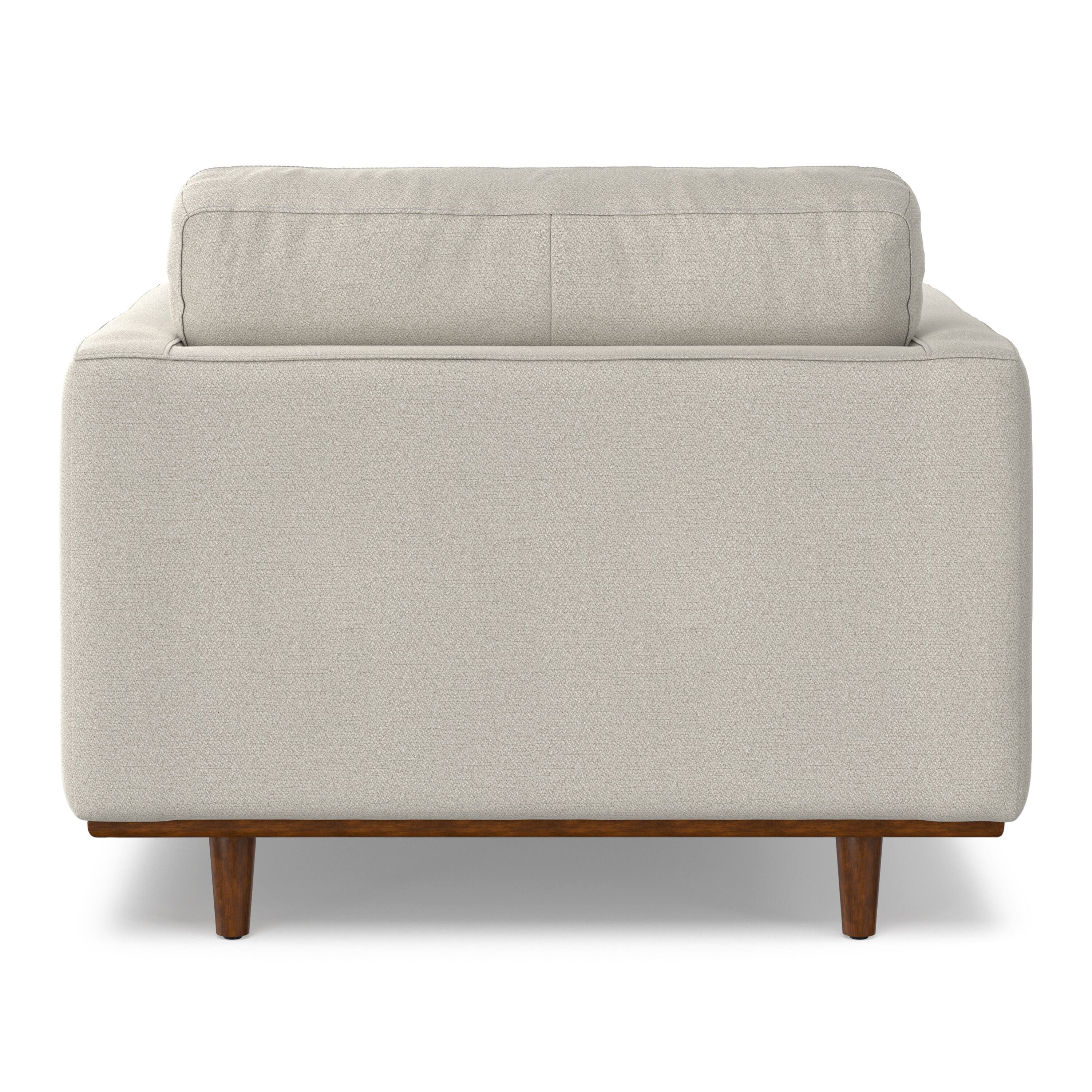 Back. Simpli Home - Morrison 42 inch Wide Mid-Century Modern Arm Chair in Cream White - Cream White.
