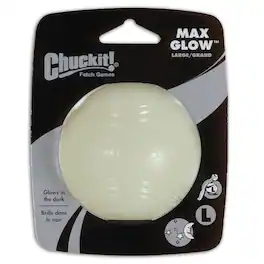 ChuckIt! - Max Glow Rubber Dog Toy Large 1 pk - White