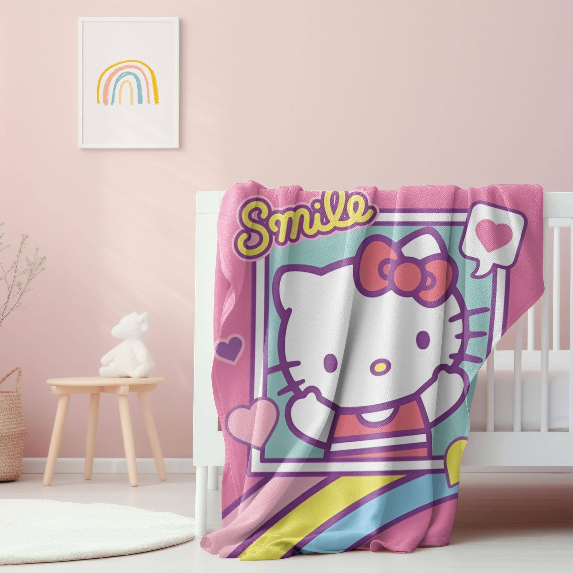 Alt View 1. Hello Kitty - Sanrio Hello Kitty 45 x 60 Inch Fleece Throw Blanket - Multi-Colored.