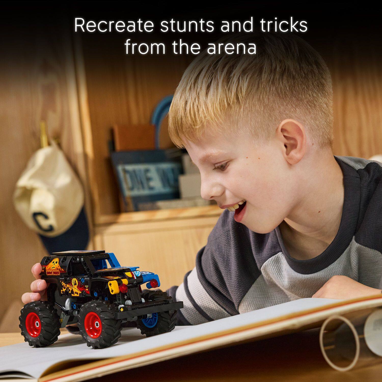 Recreate stunts and tricks from the arena