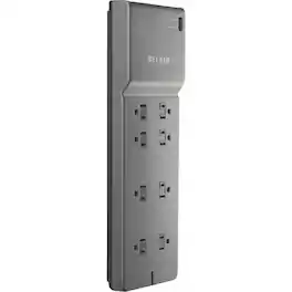 Belkin - 8-Outlet Surge Protector - Black