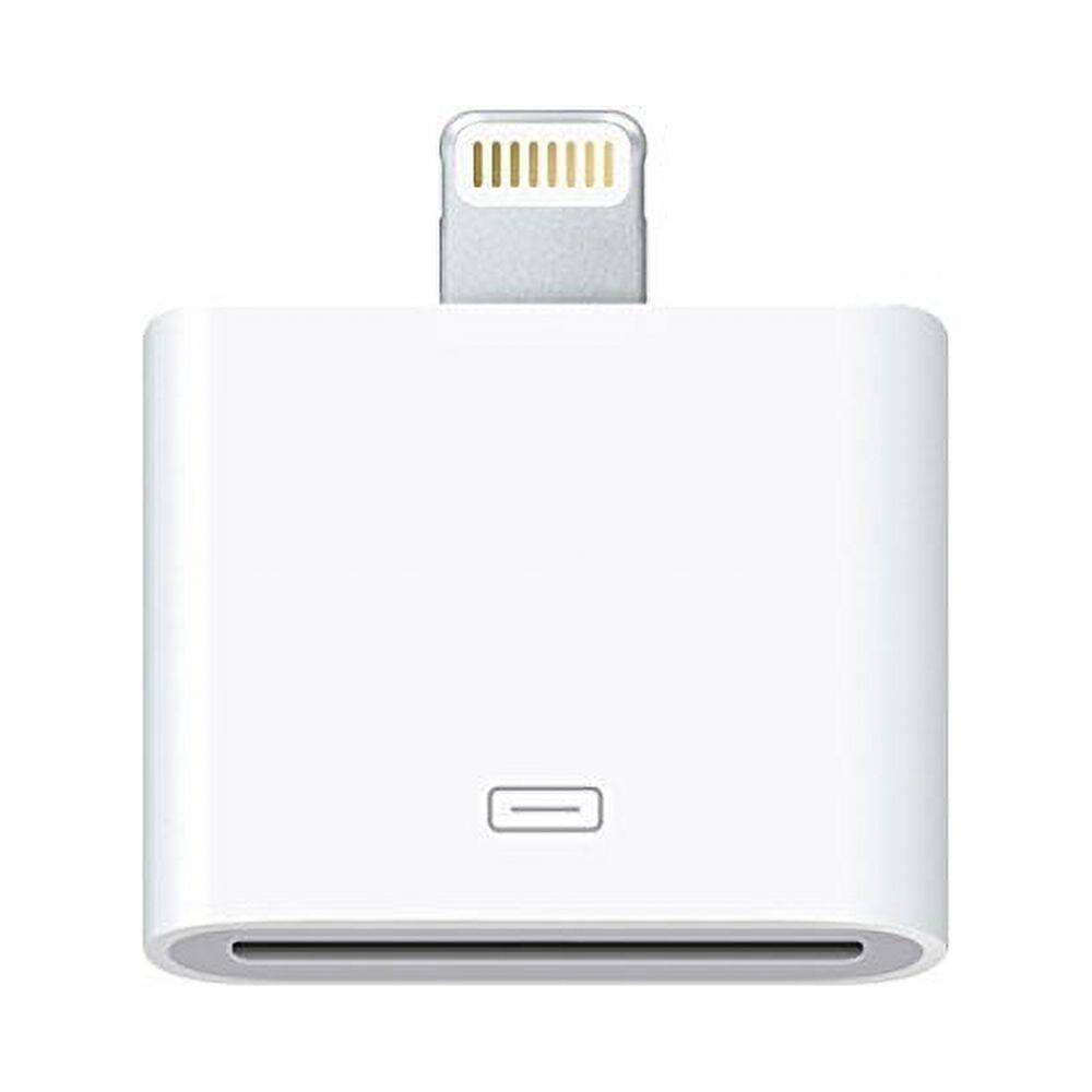 Alt View 2. Apple - Apple MD823AM/A Lightning to 30-Pin Adapter - White.