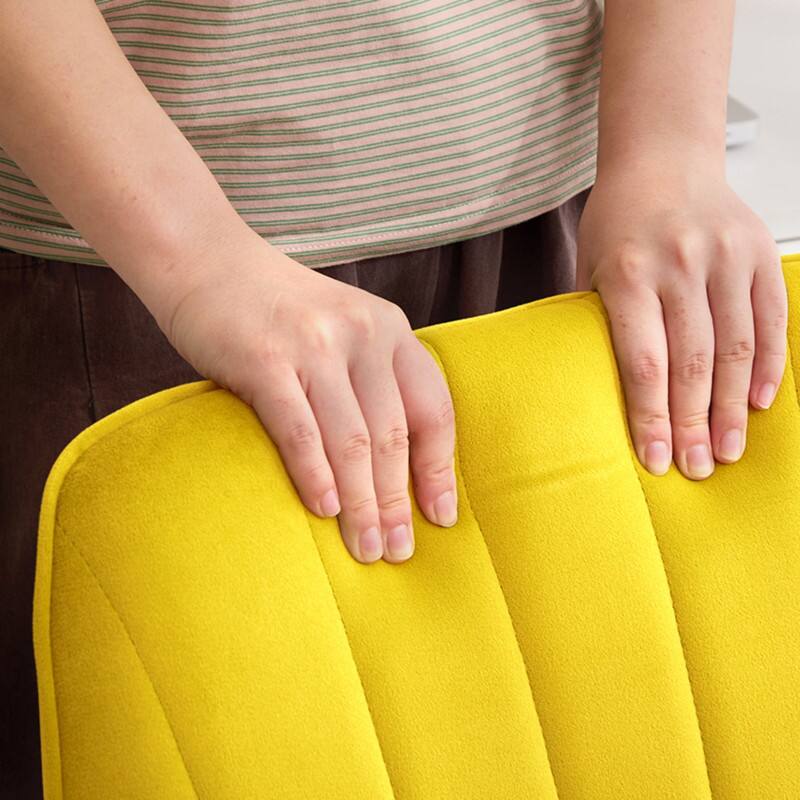 Alt View 3. HTUTWOO - Office Chair- Ergonomic,Adjustable, Gold Base, Wide Backrest,for Office, Bedroom, Ideal for Professionals, Students - Yellow.