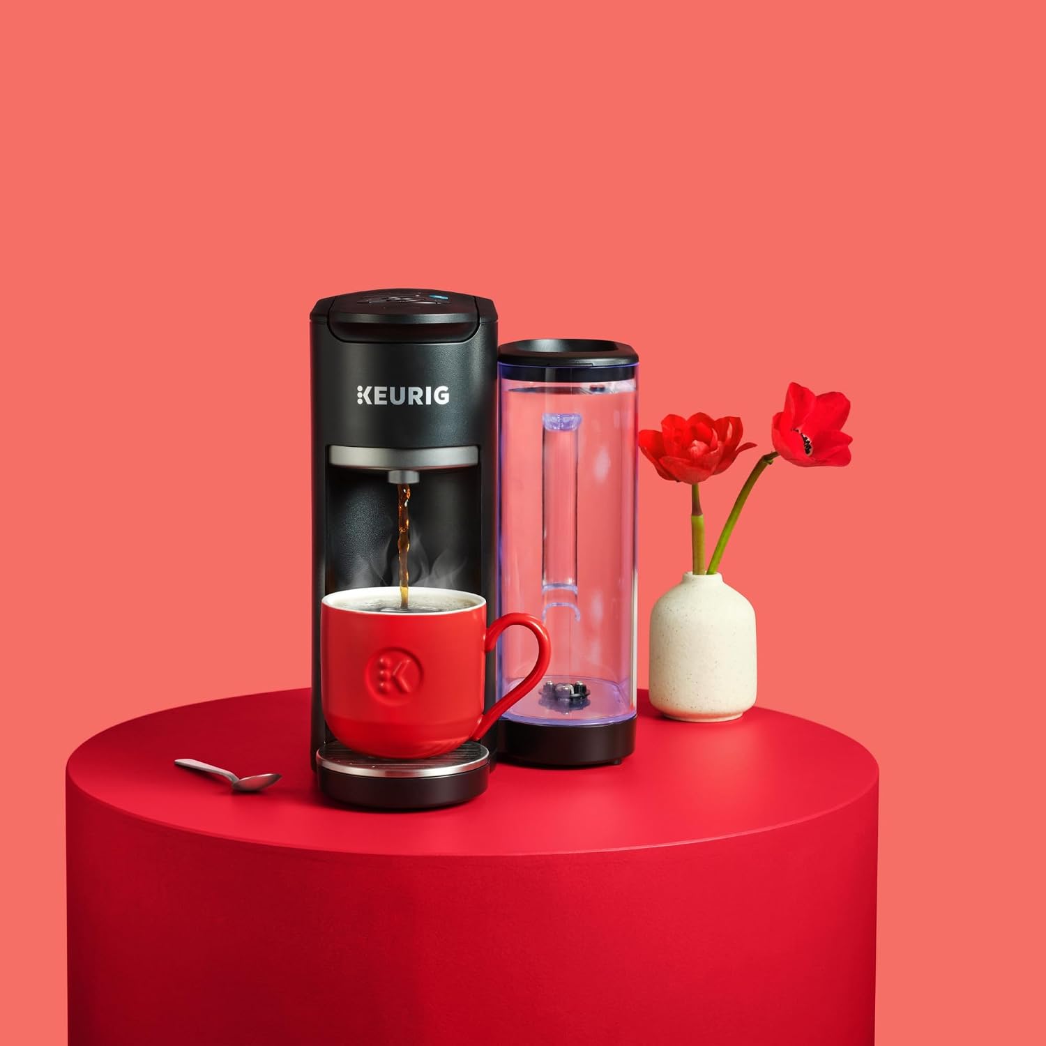 Alt View 6. Keurig - Keurig K-Supreme Gen 2 Hot and Iced Single Serve Coffee Maker, Gray - Gary.