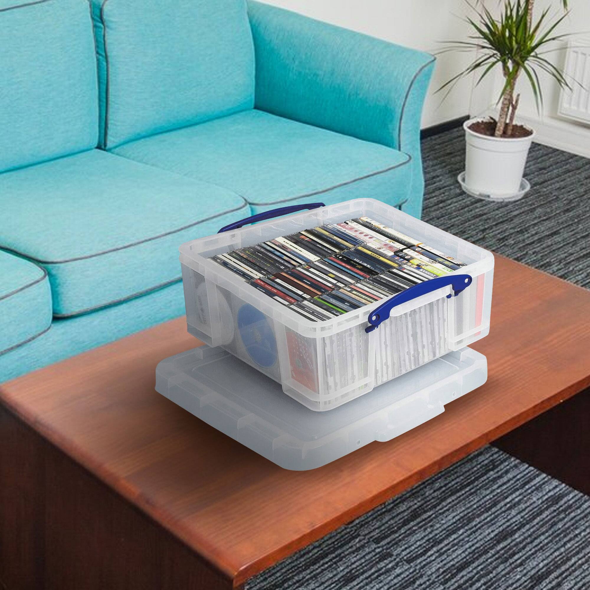 Alt View 3. Really Useful Box - Really Useful Box 18L Storage Container w/Snap Lid & Clip Lock Handle, 8 Pack - Clear.