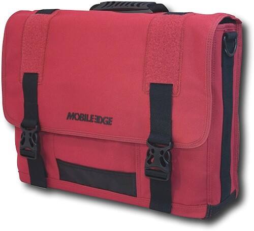 Angle Standard. Mobile Edge - ECO Carrying Case (Messenger) for 17.3" Notebook - Red.