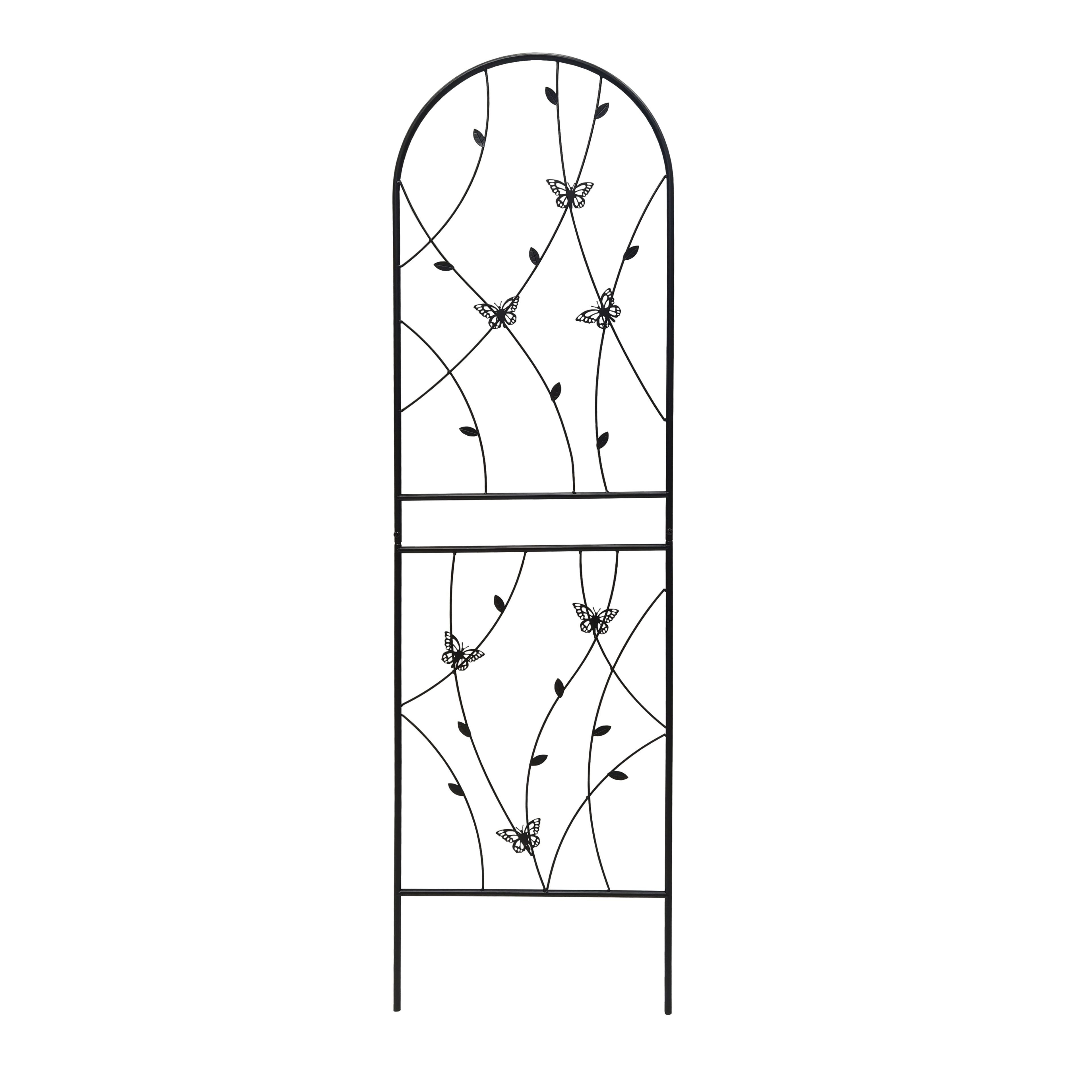 Alt View 6. Loheer - 4 Pack Rustproof Metal Garden Trellis 5.9 ft x 1.64 ft for Climbing Plants Butterfly Decor.