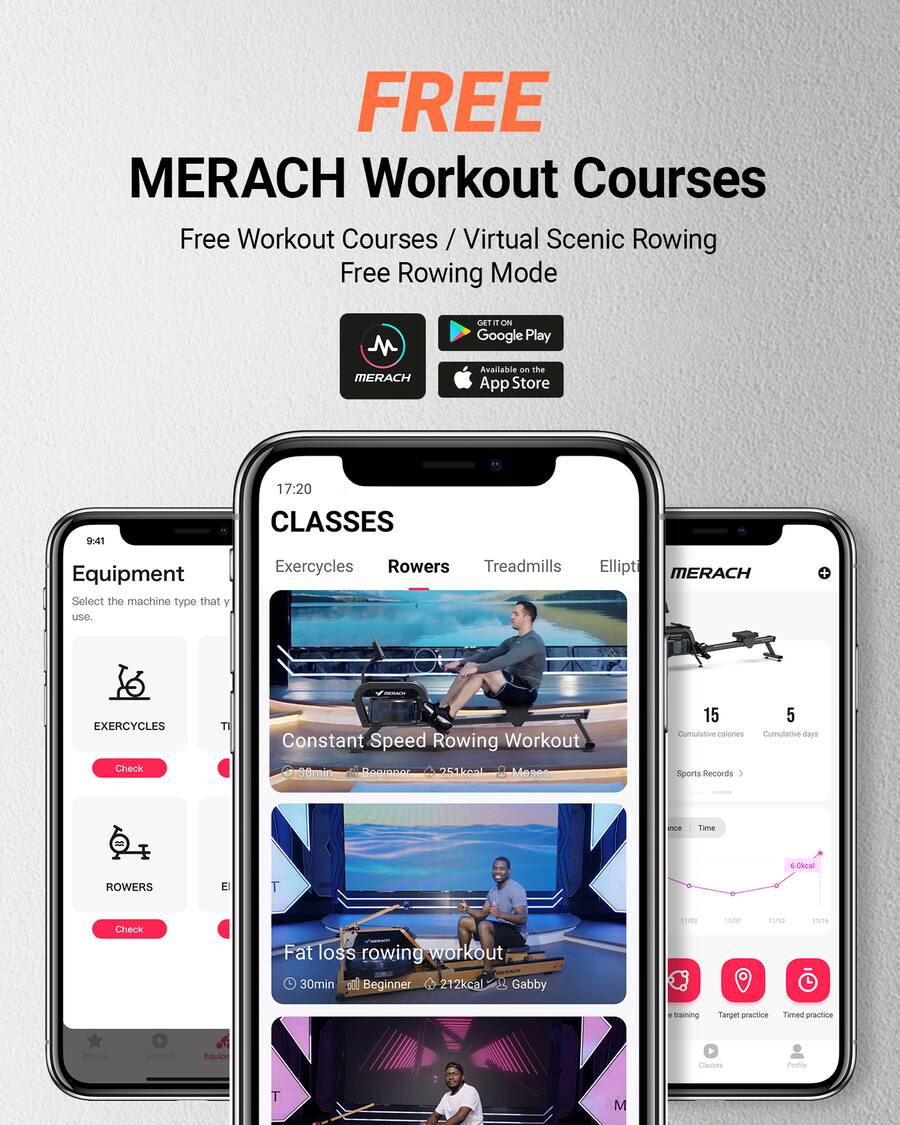 Merach Row R06 MERACH R06 Water Rowing Machine Magnetic Rower for Home 16 Levels of ...