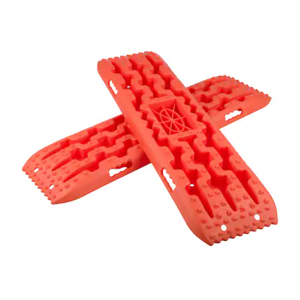 Front. Stalwart - Offroad Traction Boards with Built-in Jack Pads 2-Pack Mountable Recovery Boards Tracks Tire Traction Mats.