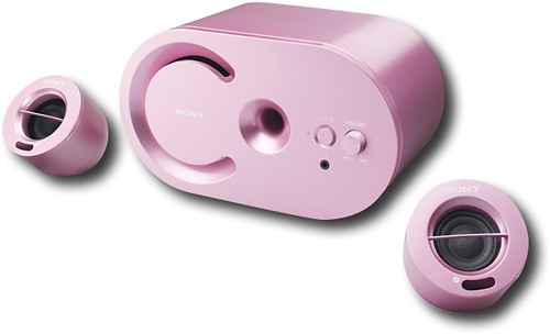 Best Buy: Sony 2.1 Speaker System (3-Piece) Pink SRSD25/PNK