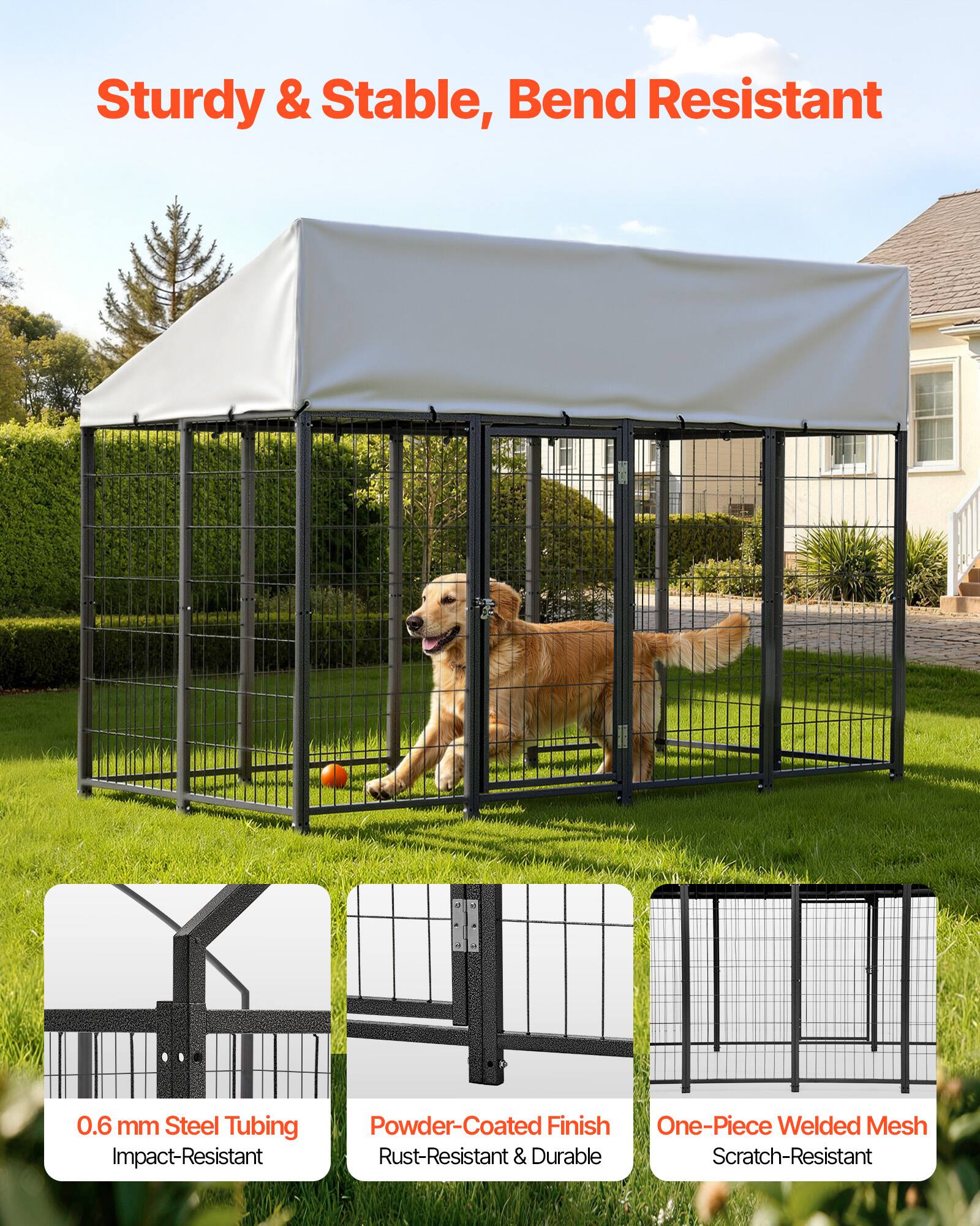 Sturdy & Stable, Bend Resistant

0.6 mm Steel Tubing
Impact-Resistant

Powder-Coated Finish
Rust-Resistant & Durable

One-Piece Welded Mesh
Scratch-Resistant