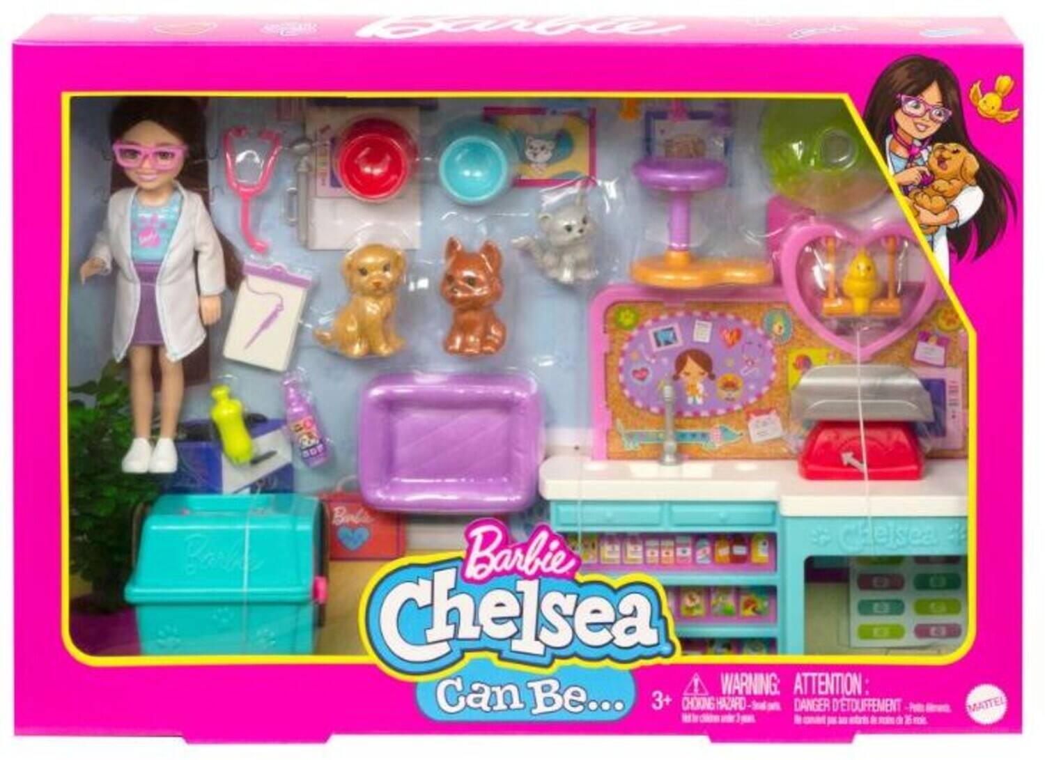 Barbie Chelsea Can Be...

WARNING: ATTENTION: CHOKING HAZARD - Small parts. Not for children under 3 years. DANGER - DETOUFFEMENT - Petits éléments. Ne convient pas aux enfants de moins de 3 ans.