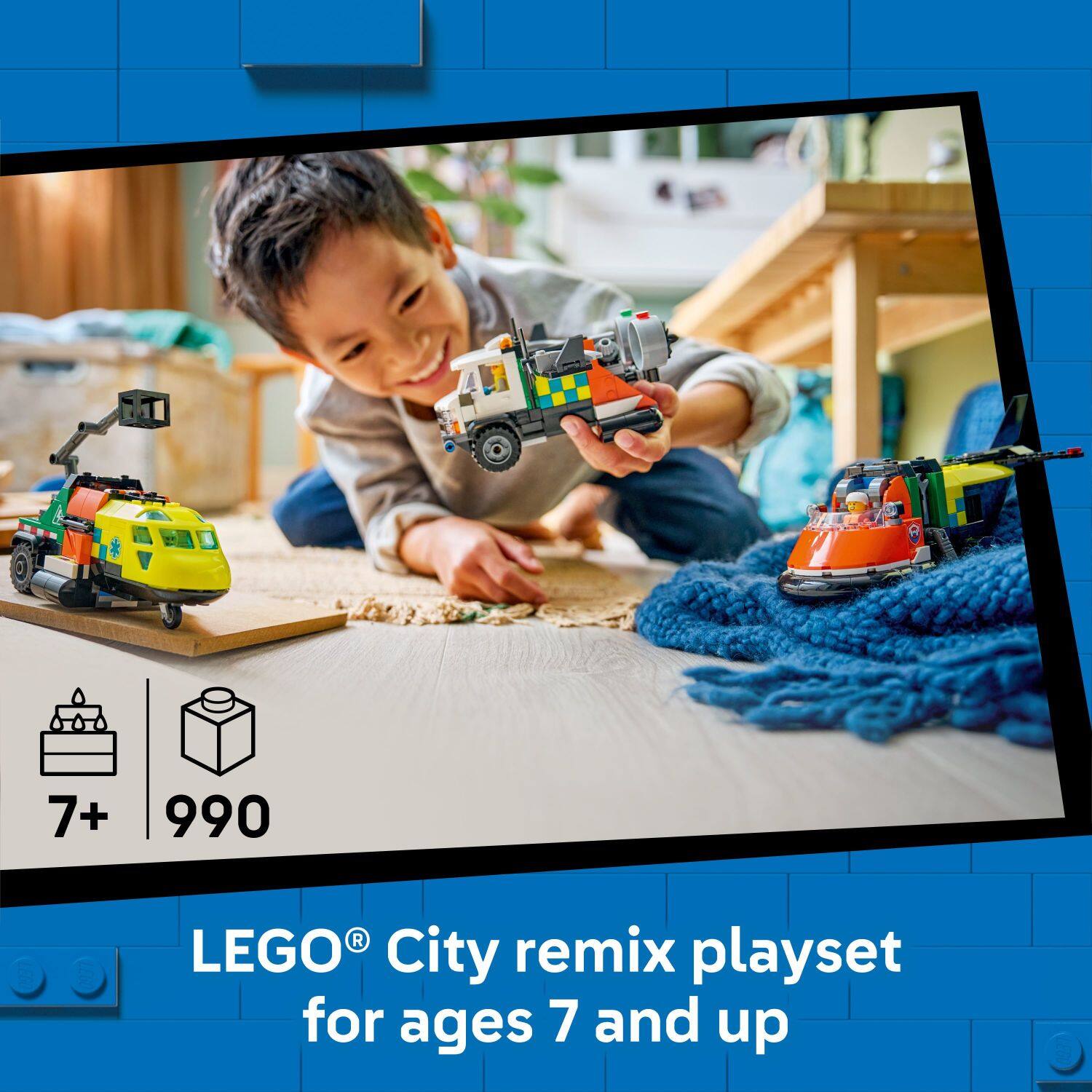 7+ 990 LEGO City remix playset for ages 7 and up
