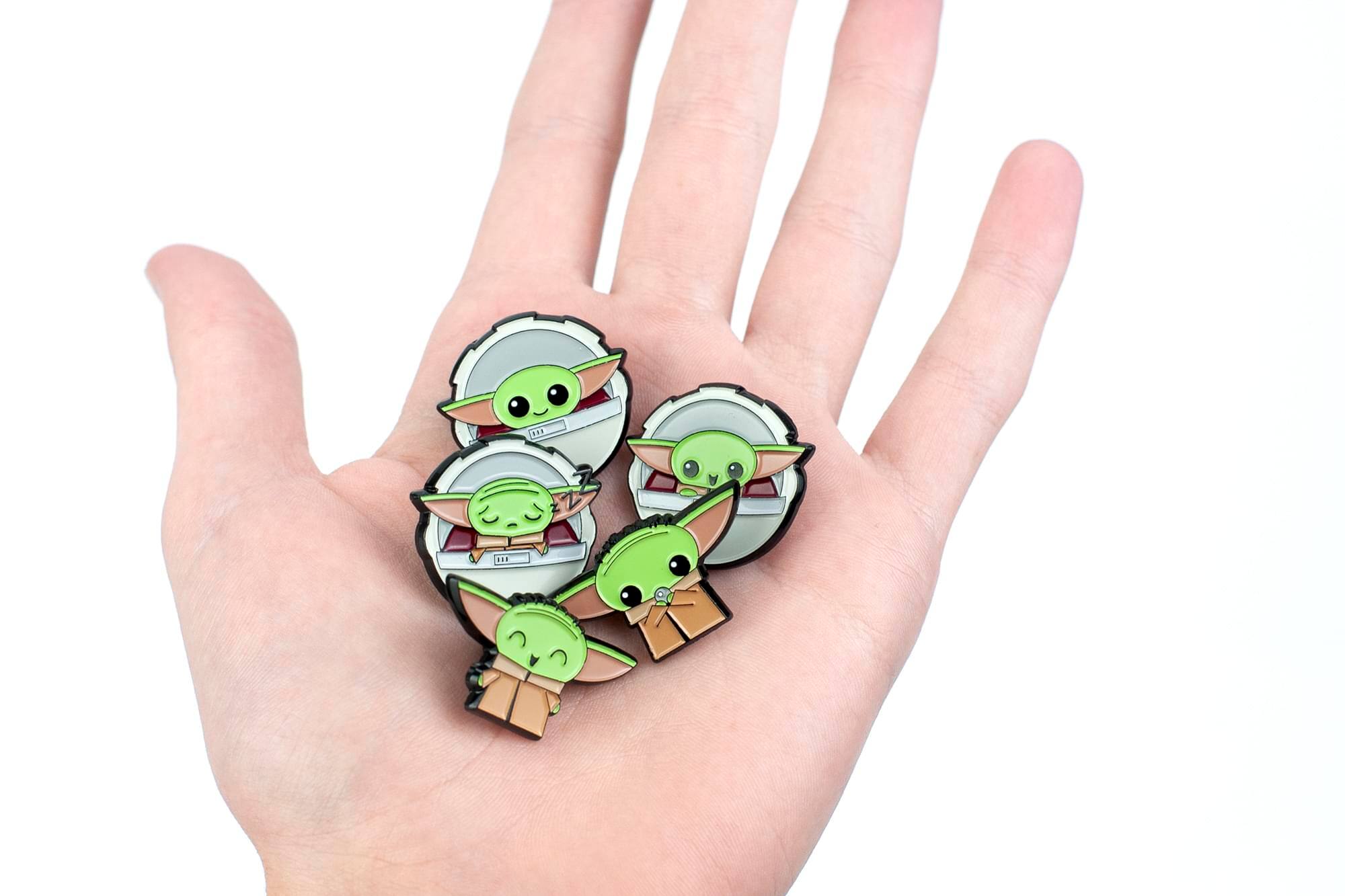 Alt View 10. SalesOne LLC - Star Wars: The Mandalorian, The Child 5-Piece Enamel Pin Set | Baby Yoda Pins - Green.