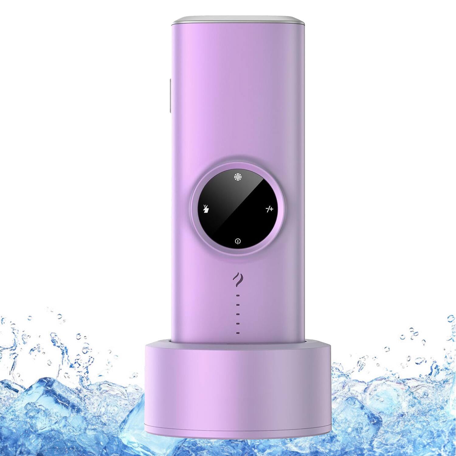 Front. Acekool - IPL Hair removal Device, 5-level Energy Levels, 3-in-1 IPL Epilator with Cooling System and Painless for Whole Body Use - purple.