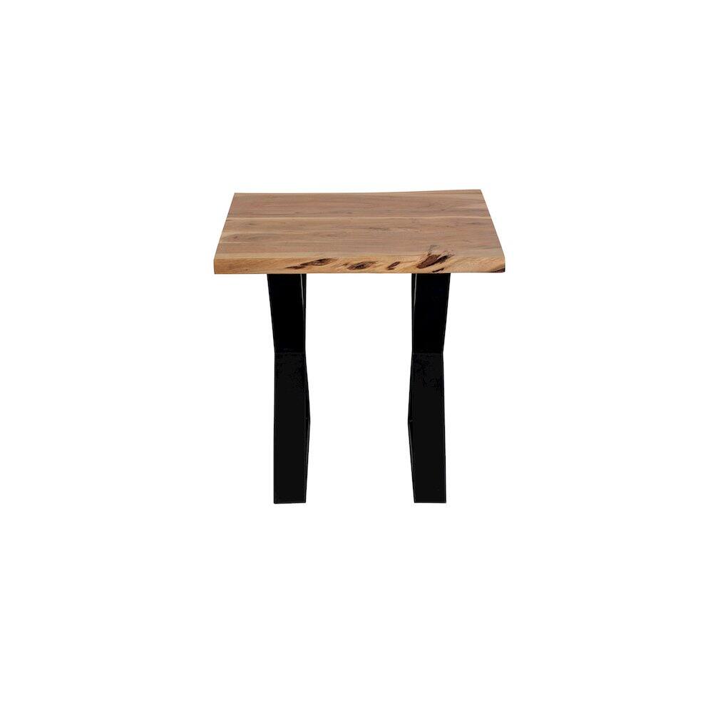 Angle. Porter Designs - Porter Designs Manzanita Live Edge Solid Acacia Wood End Table, Natural - Brown.