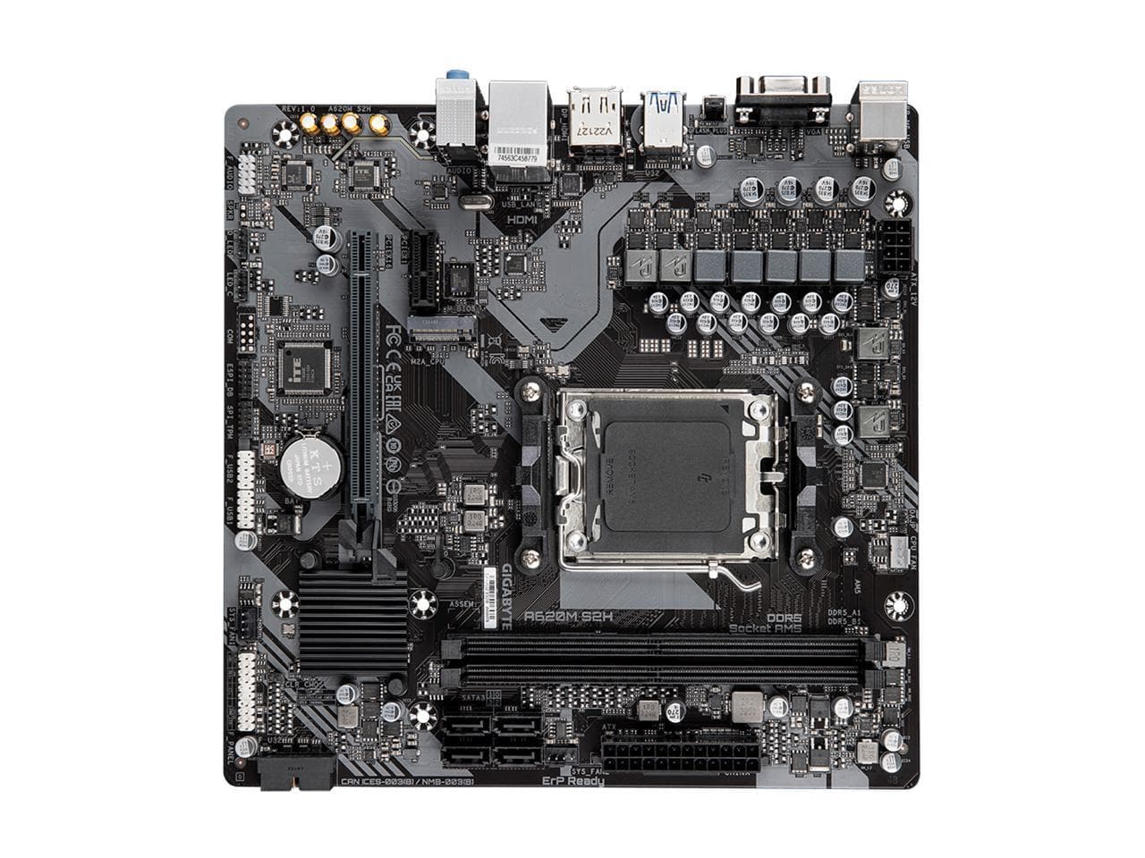 GIGABYTE A620M S2H AM5 DDR5 M ATX Motherboard, PCIe 4.0, 3 Year