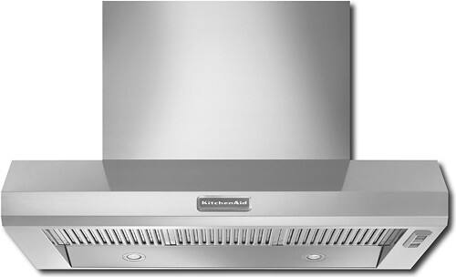 Front Standard. KitchenAid - 42" Externally Vented Island Canopy Range Hood - Stainless-Steel.