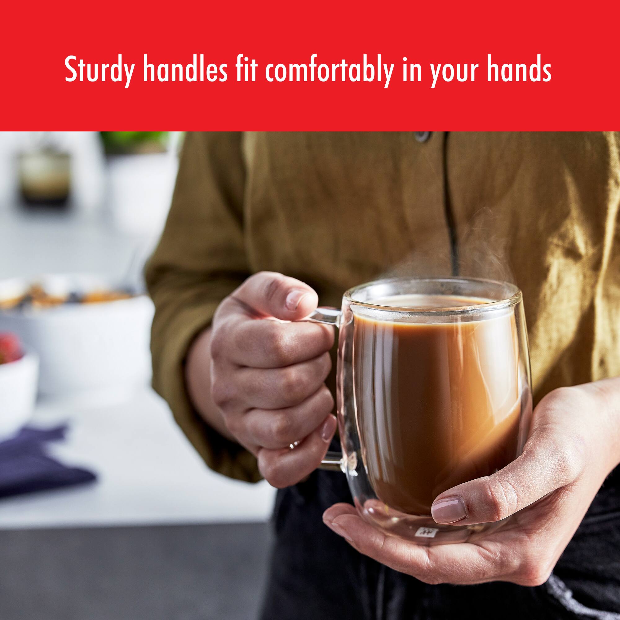 Sturdy handles fit comfortably in your hands