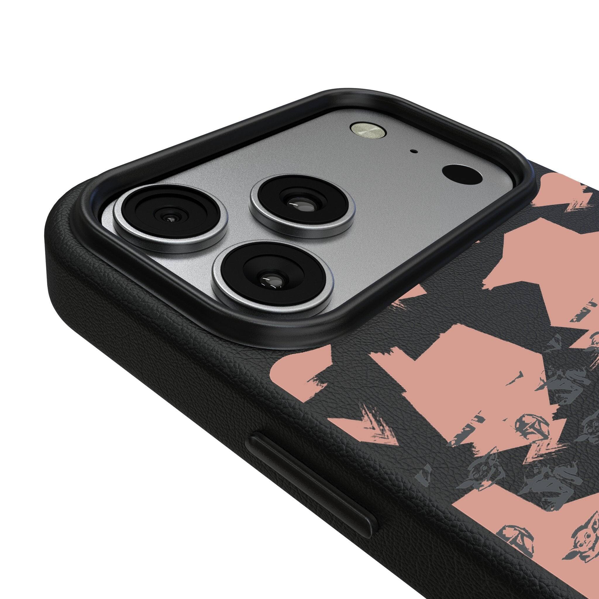 Left. Keyscaper - Star Wars: The Mandalorian Pattern MagSafe Compatible Phone Case - Apple iPhone Air - Grogu.