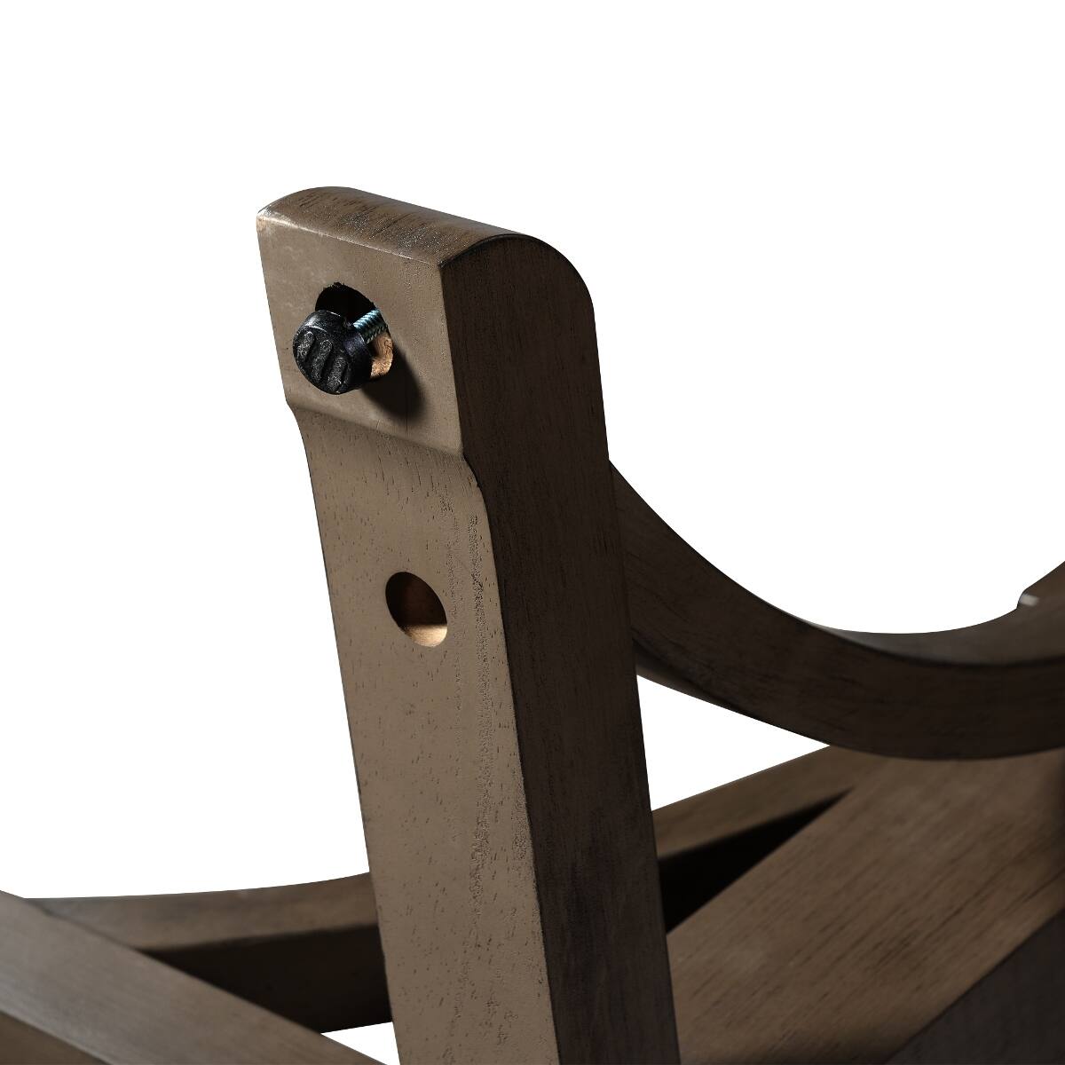 Back. Loheer - Loheer 60 Inch Dining Table for 6, Rustic Farmhouse Espresso Table with Curved Trestle Base - Espresso.